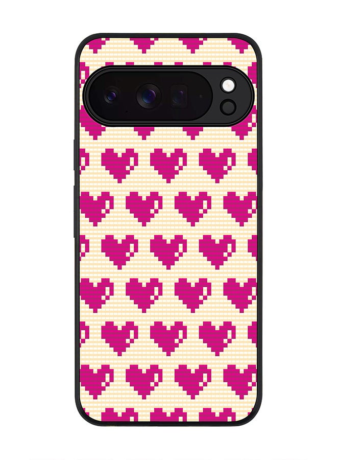 For Google Pixel 10 Pro Case,Slim fit Camera Protection, Shockproof Thin Phone cover  - Pixel Hearts